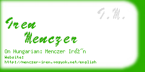 iren menczer business card